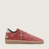 Zapatillas Ball Star para mujer en ante rojo óxido con estrella tono sobre tono