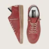 Zapatillas Ball Star para mujer en ante rojo óxido con estrella tono sobre tono