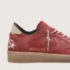 Zapatillas Ball Star para mujer en ante rojo óxido con estrella tono sobre tono