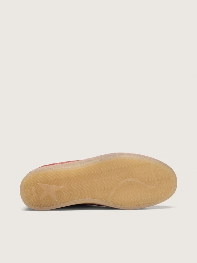 Zapatillas Ball Star para mujer en ante rojo óxido con estrella tono sobre tono