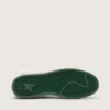 Zapatillas Ball Star para mujer en ante verde con estrella de piel blanca y lengüeta en el talón