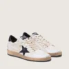 Zapatillas Ball Star para mujer en napa con estrella negra y lengüeta negra en el talón