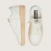 Zapatillas Ball Star para mujer en piel blanca con estrella azul claro