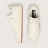 Zapatillas Ball Star para mujer en piel blanca con estrella de cristal y lengüeta metálica en el talón