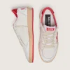 Zapatillas Ball Star para mujer en piel blanca con estrella roja y lengüeta en el talón