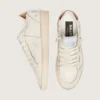 Zapatillas Ball Star para mujer en piel color crema con estrella y abalorios tono sobre tono
