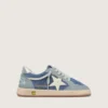 Zapatillas «Ball Star» para niño en azul claro y ante azul vaquero con estrella de cuero blanco