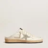 Zapatillas Ball Star tipo sabot en piel napa con estrella de ante gris hielo