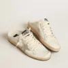 Zapatillas Ball Star tipo sabot en piel napa con estrella de ante gris hielo