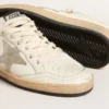 Zapatillas Ball Star tipo sabot en piel napa con estrella de ante gris hielo