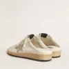 Zapatillas Ball Star tipo sabot en piel napa con estrella de ante gris hielo