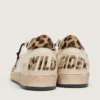 Zapatillas Ball Star Wishes para mujer con estrella de ante y lengüeta en el talón de piel de potro con estampado de leopardo