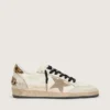 Zapatillas Ball Star Wishes para mujer con estrella de ante y lengüeta en el talón de piel de potro con estampado de leopardo