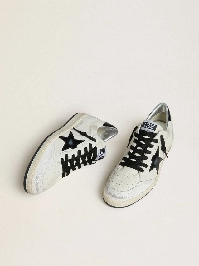 Zapatillas Ball Star Wishes para mujer en napa con estrella Naplak negra y lengüeta en el talón