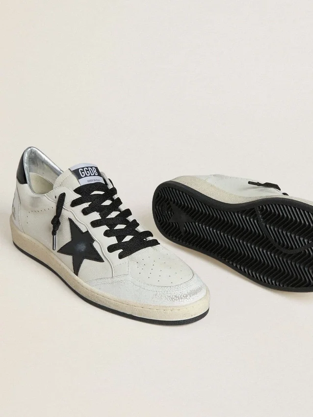 Zapatillas Ball Star Wishes para mujer en napa con estrella Naplak negra y lengüeta en el talón