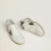 Zapatillas Ball Star Wishes para mujer en piel blanca con estrella de piel en bronce metalizado