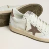 Zapatillas Ball Star Wishes para mujer en piel blanca con estrella de piel en bronce metalizado