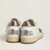 Zapatillas Ball Star Wishes para mujer en piel blanca con estrella de piel en bronce metalizado