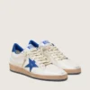 Zapatillas Ball Star Wishes para mujer en piel napa blanca con estrella azul brillante y lengüeta en el talón