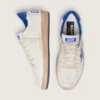 Zapatillas Ball Star Wishes para mujer en piel napa blanca con estrella azul brillante y lengüeta en el talón