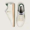 Zapatillas Ball Star Wishes para mujer en piel napa blanca con estrella y lengüeta del talón de piel verde
