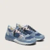 Zapatillas Dad-Star para mujer en ante azul vaquero con estrella de piel plateada