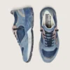 Zapatillas Dad-Star para mujer en ante azul vaquero con estrella de piel plateada