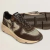 Zapatillas de hombre con Running Sole de nailon y ante, con estrella estampada y lengüeta de talón de piel
