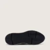 Zapatillas de hombre con Running Sole en piel napa y ante negros con una estrella blanca