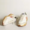 Zapatillas de hombre con Running Sole, estrella de piel y lengüeta en el talón con estampado rojo