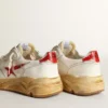 Zapatillas de hombre con Running Sole, estrella de piel y lengüeta en el talón con estampado rojo