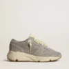 Zapatillas de mujer con Running Sole en ante gris, con estrella de ante gris y lengüeta en el talón