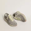 Zapatillas de mujer con Running Sole en ante gris, con estrella de ante gris y lengüeta en el talón