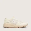 Zapatillas de mujer con Running Sole en malla y napa blanca