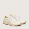 Zapatillas de mujer con Running Sole en malla y napa blanca