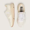 Zapatillas de mujer con Running Sole en malla y napa blanca