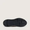 Zapatillas de mujer con Running Sole en nailon color crema y piel con estrella de piel verde