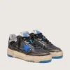 Zapatillas Forty2 para mujer en gomaespuma negra y piel, con estrella de TPU y lengüeta del talón de piel negra