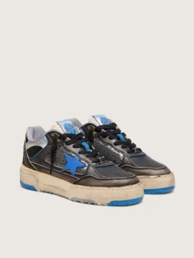 Zapatillas Forty2 para mujer en gomaespuma negra y piel, con estrella de TPU y lengüeta del talón de piel negra