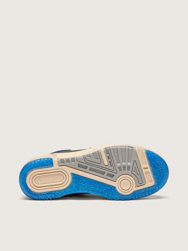 Zapatillas Forty2 para mujer en gomaespuma negra y piel, con estrella de TPU y lengüeta del talón de piel negra