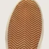 Zapatillas Francy para mujer en ante beige con estrella plateada brillante