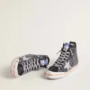 Zapatillas Francy Penstar LAB para hombre en lona negra con pedrería multicolor