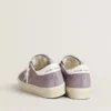 Zapatillas Hi Star para mujer en ante morado con estrella plateada con purpurina