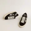 Zapatillas Hi Star para mujer en ante negro con estrella plateada brillante