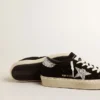 Zapatillas Hi Star para mujer en ante negro con estrella plateada brillante