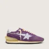 Zapatillas Marathon para hombre con parte superior de nailon morado y estrella blanca