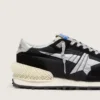 Zapatillas Marathon para mujer con parte superior de nailon ripstop negro y estrella plateada
