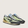 Zapatillas Marathon para hombre con parte superior de nailon verde y estrella negra