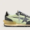 Zapatillas Marathon para hombre con parte superior de nailon verde y estrella negra