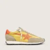 Zapatillas Marathon para hombre con parte superior de nailon amarillo y estrella naranja